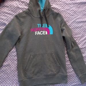 Grey north face sweatshirt